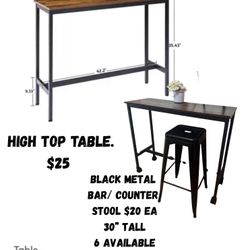 High Top Table & Stools 
