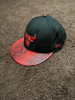 Chicago Bull Hat —Crocodile skin brim
