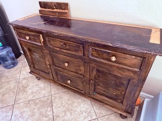 Solid Wood Dining Table, 4 Chairs & Buffet — Project Pieces