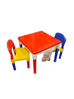 Tot tutors table & chairs with Lego board