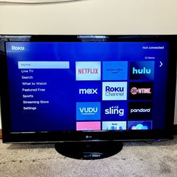55” LG SMART TV PACKAGE: High-End Ultrathin 1080p TV LIKE NEW with Remote and Roku