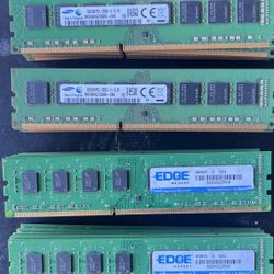 Various RAM Sticks