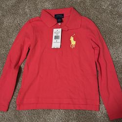 Ralph Lauren Polo Girls Size 5 Big Pony Shirt
