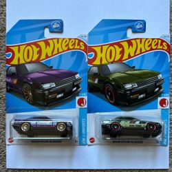 Lot of 2 - purple & green 2024 Hot Wheels Nissan Skyline RS KDR30 J-Imports jdm