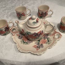 Ceramic 6 pc tea set