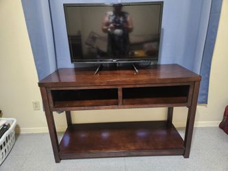Solid wood media table tv stand