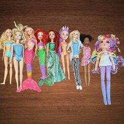 Set Of 8 Barbie Dolls. One Dream Seeker 