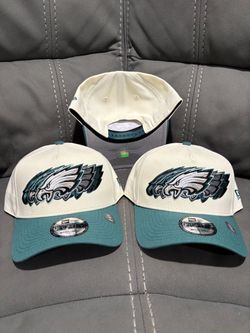 Philadelphia Eagles, off-white green NFL new era Philadelphia Eagles, off-white green triple logo 9forty a frame SnapBack hats