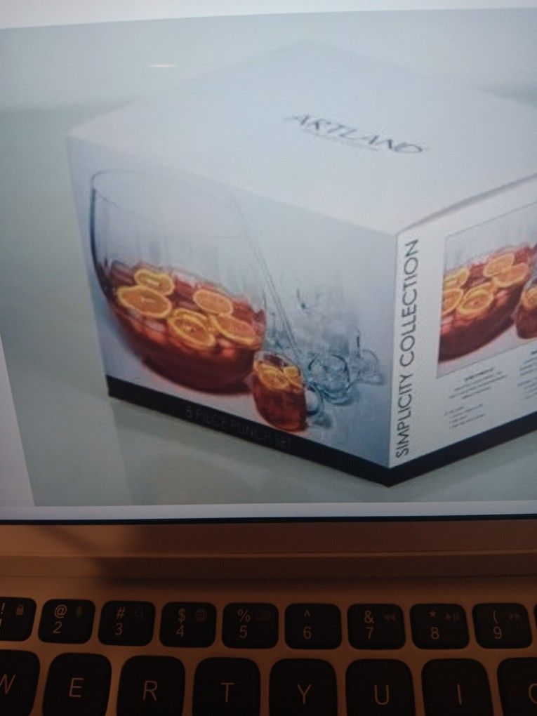 ARTLAND Glass PUNCH BOWL SET 