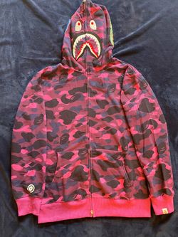 BAPE Shark Full-Zip Hoodie Purple Camo