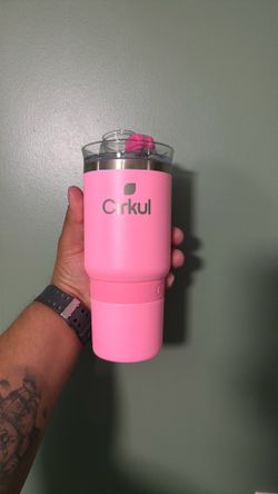 Cirkul Flamingo Pink On-The-Go StrawSip Lid Tumbler Travel Cup 24 oz