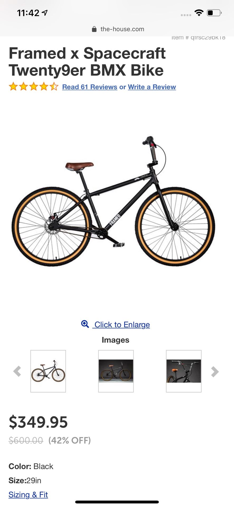 Twenty9er bmx cheap bike
