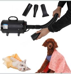 Dog Dryer, Pet Grooming Blower with Cat/Dog Heater, 2400W Speed Adjustable Pet Hair Dryer