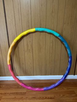 Rainbow Weighted Fitness Hula Hoop – Exercise Hoop (Like New)