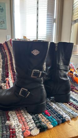 Ladies Harley Davidson Riding Leather Boots