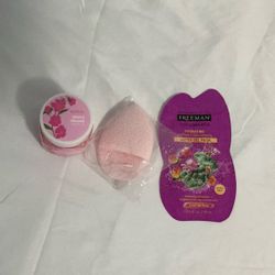 Hydrating Face, Mask, Body Scrub, And A Face Sponge Package
