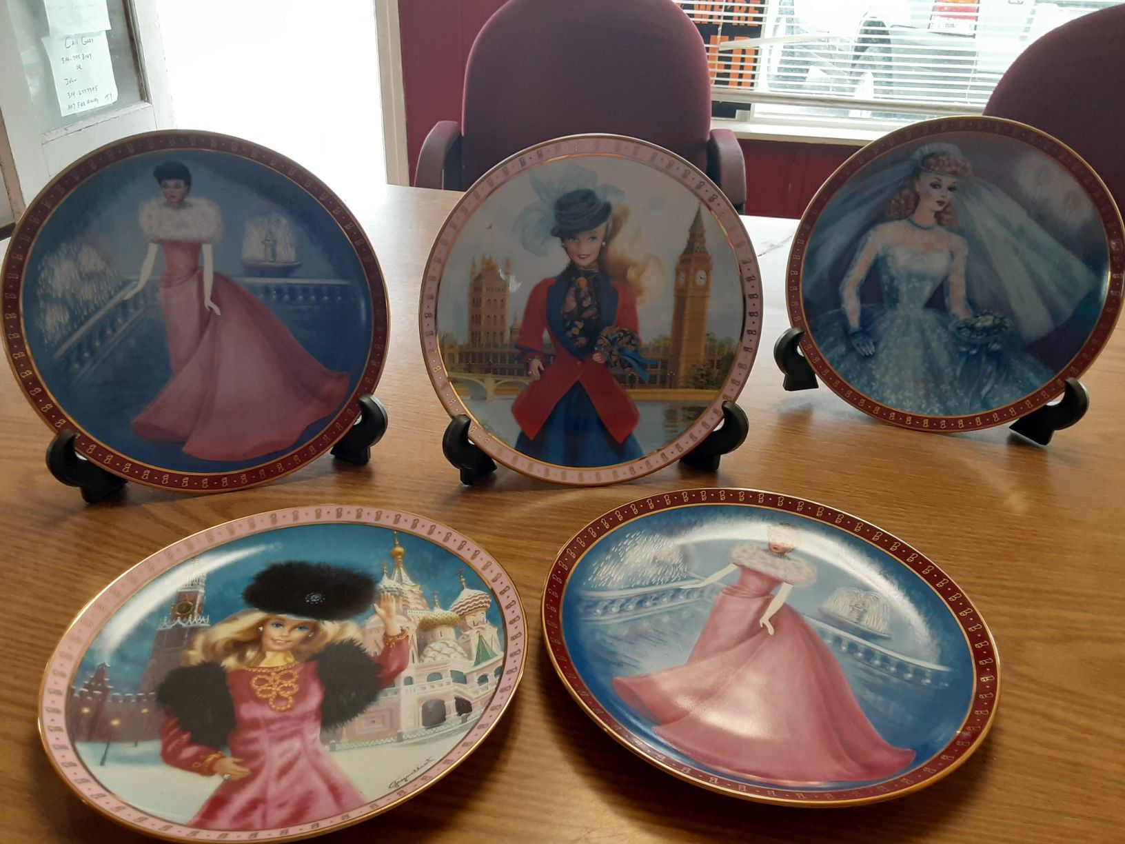 VERY NICE Set of BARBIE Plates All Are Number The TWO That's The Same One Sales For 59 DOLLARS I Think