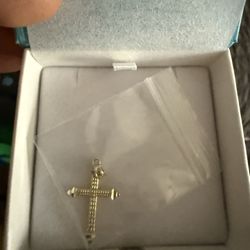 14k Solid Gold Cross Pendant