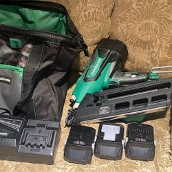 Metabo Framing Gun NR 1890DC with 3 Batteries 