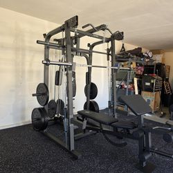 Smith Machine 2001 | Multi-Use Adj Bench | Gym Equipment | Fitness | Squat Rack | Excercise |🔴WEIGHTS AND BARBELL SOLD SEPARATELY 🔴 FREE DELIVERY 🚚