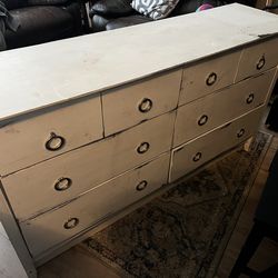 Rustic White 8-Drawer Dresser / Chest of Drawers (IKEA Hemnes Style)