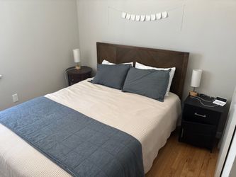 Queen Bed Frame – Solid Wood Platform Bed $250