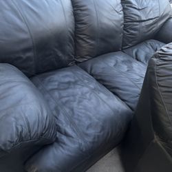 Black Leather Sofa And Loveseat