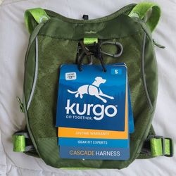 Kurgo Green Cascade Harness, Hiking Backpack
for Dogs, Small