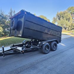 BRAND NEW DESIGN DUMP TRAILER 12x8x4 12,000 LBS ROLLING TARP AND SPARE TIRE HYDRAULIC SYSTEM ELECTRIC BRAKES TITLE IN HAND FOR ANY QUESTION TEXT ME PL