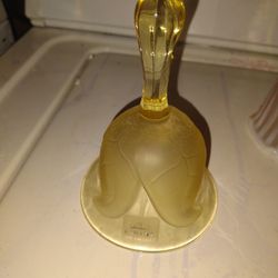 Minty Vintage Viking Glass Golden Topaz Bell With Viking Label