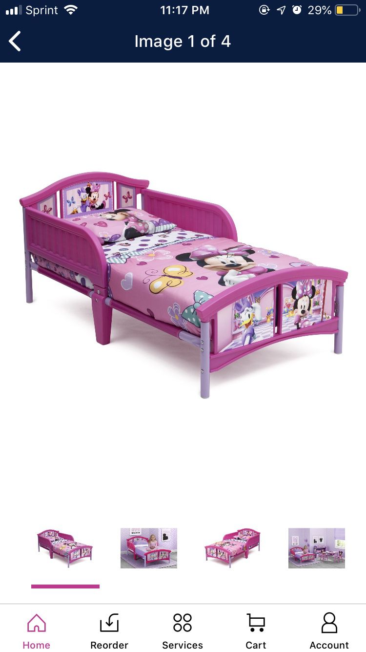 Disney Minnie Mouse toddler bed