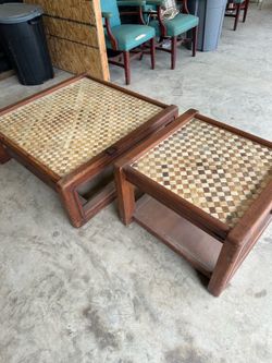 Vintage wood tables
