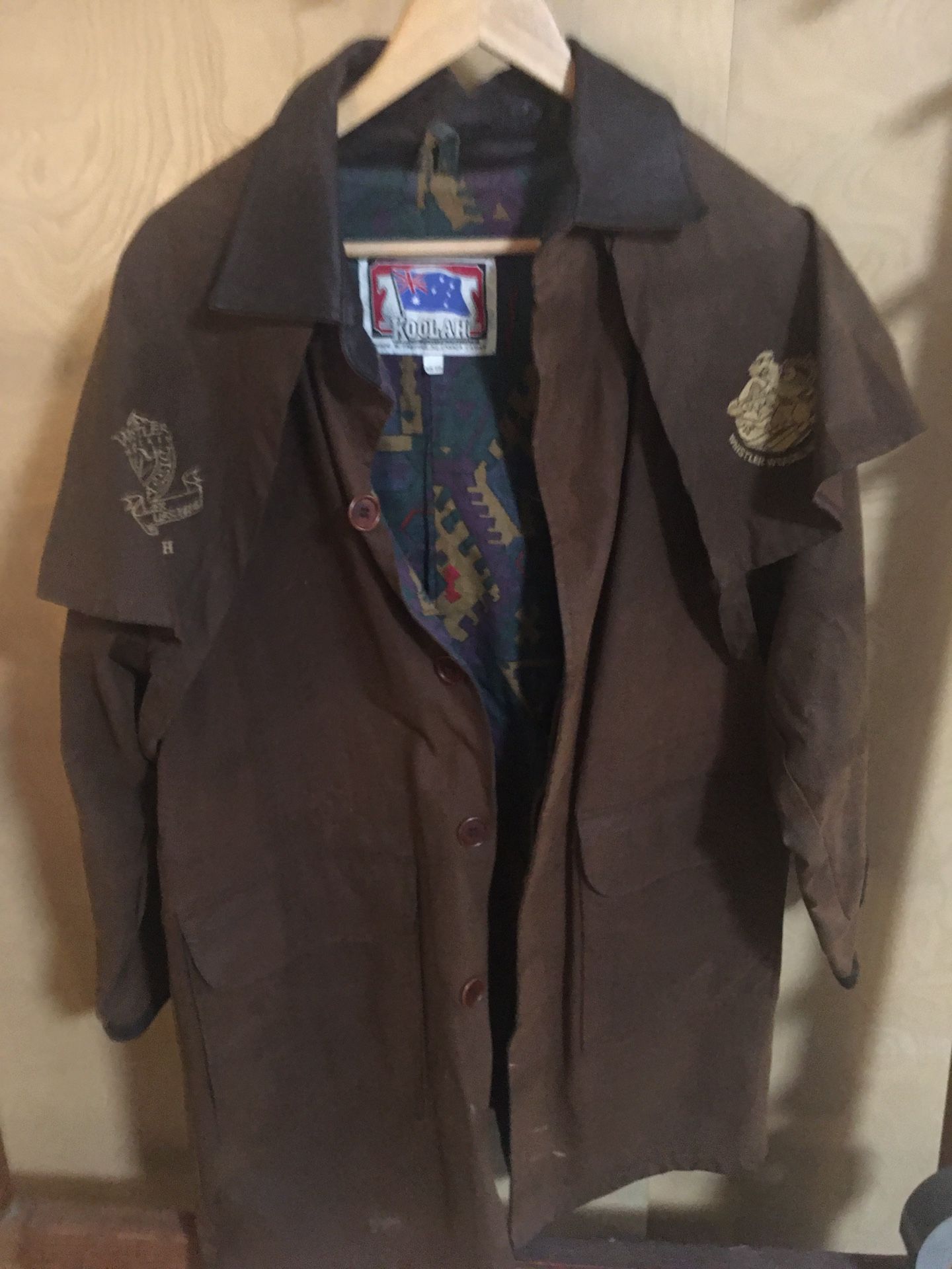 Koolah Oilskin Cloth Caped Coat