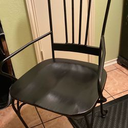 $300-Sale-Very Heavy Wood And Iron Chairs With Heavy Table