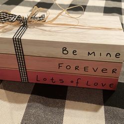 Valentine book Stack Decor