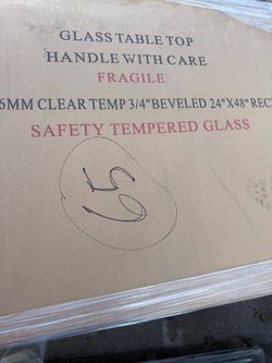 Glass Table top.