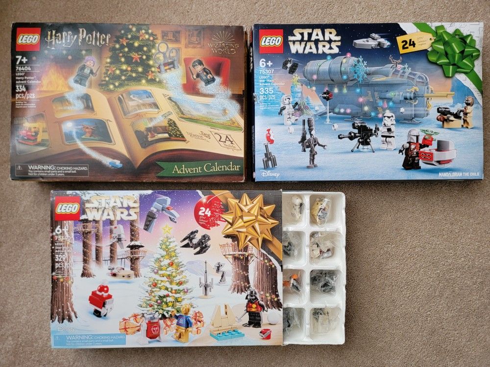 New LEGO Advent Calendars
2 Star Wars, 1 Harry Potter