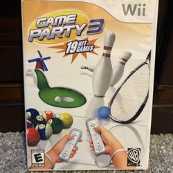 Game Party 3 - Nintendo Wii- Tested & Works 