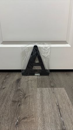 10 inch Black Wood Standing Letter “A” Decoration