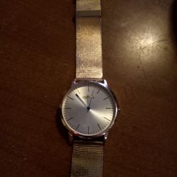 Geneva Gold Stainless Steel Womens And Men's Watch