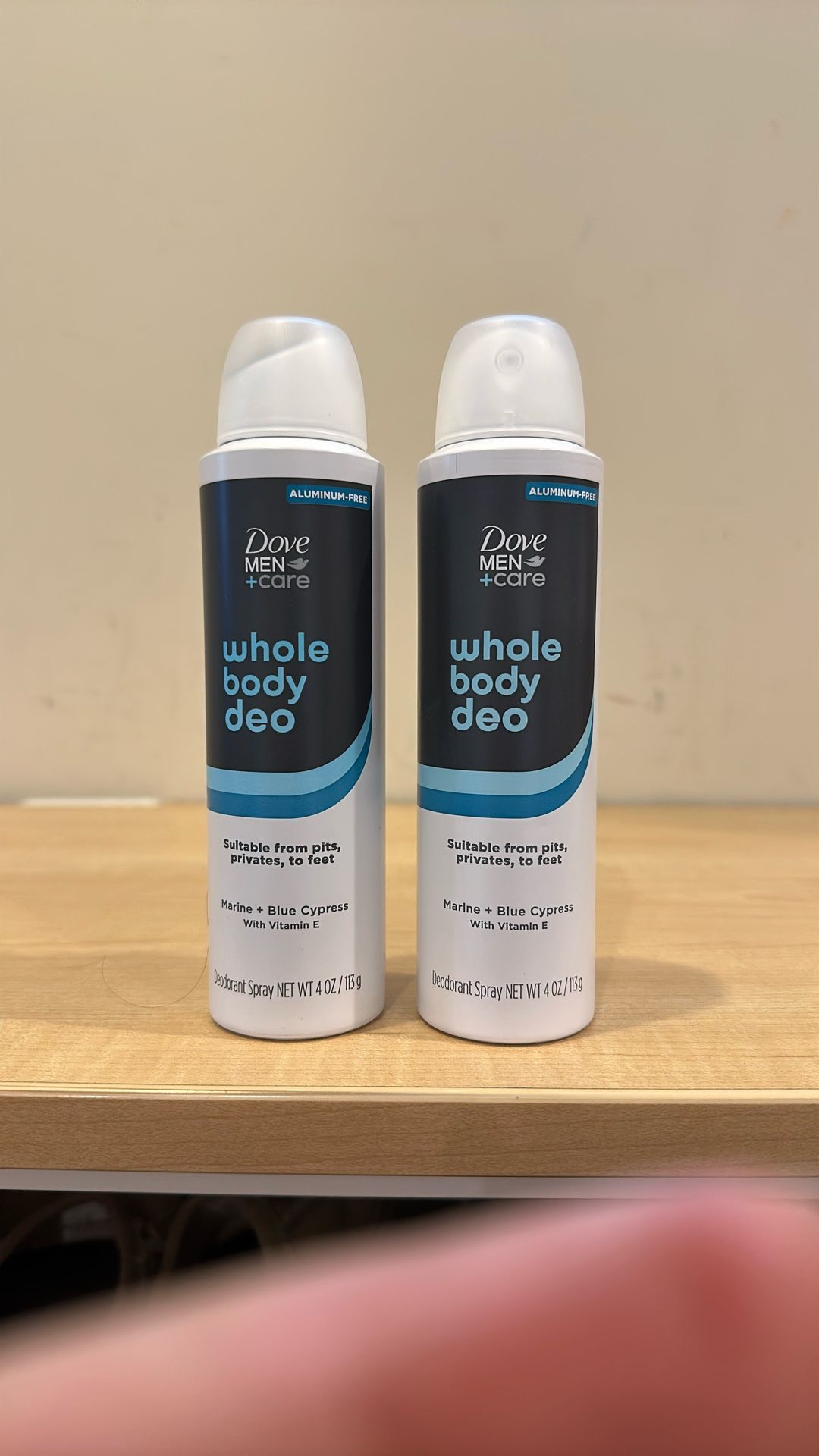 Dove Men aluminum-free Whole Body Deodorant spray 4 oz