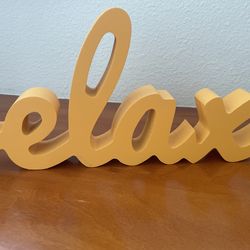 Relax Wooden Sign