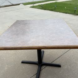 Sturdy Table With Metel Base 