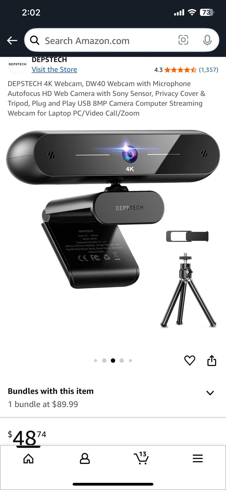 DEPSTECH 4K Webcam