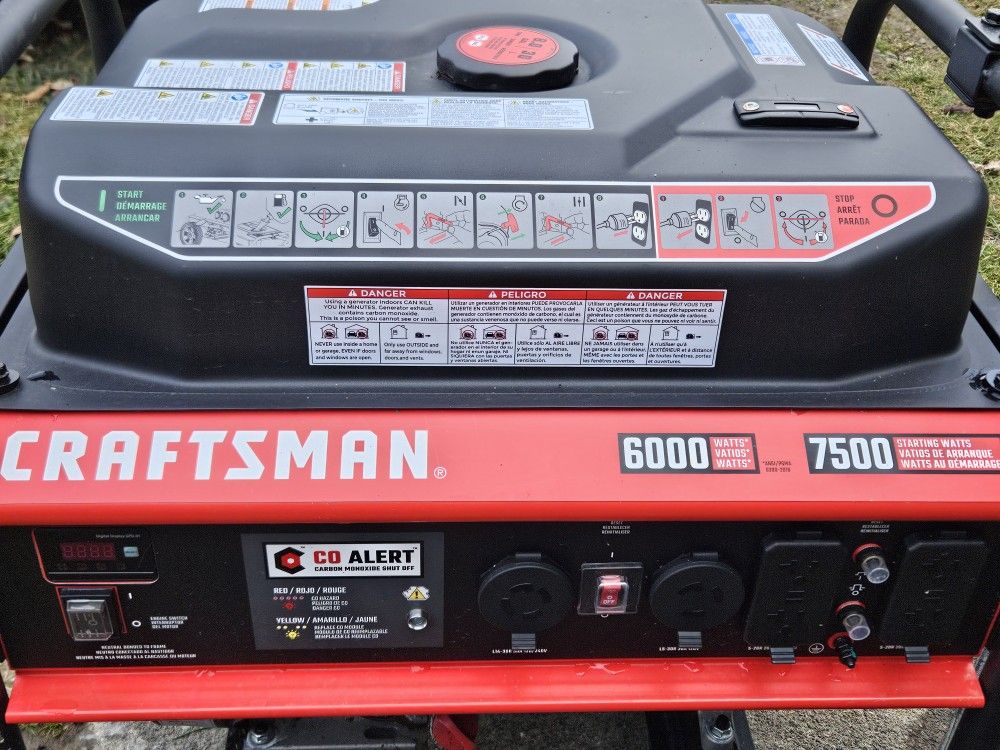 Craftsman 6000 watt Portable Gas Generator for Sale in South Corning