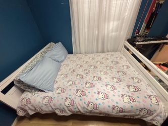 Full size bed frame and mattress OBO