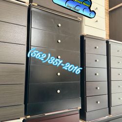 Black Five Drawer Dresser With Rails New Cajonera Comoda 