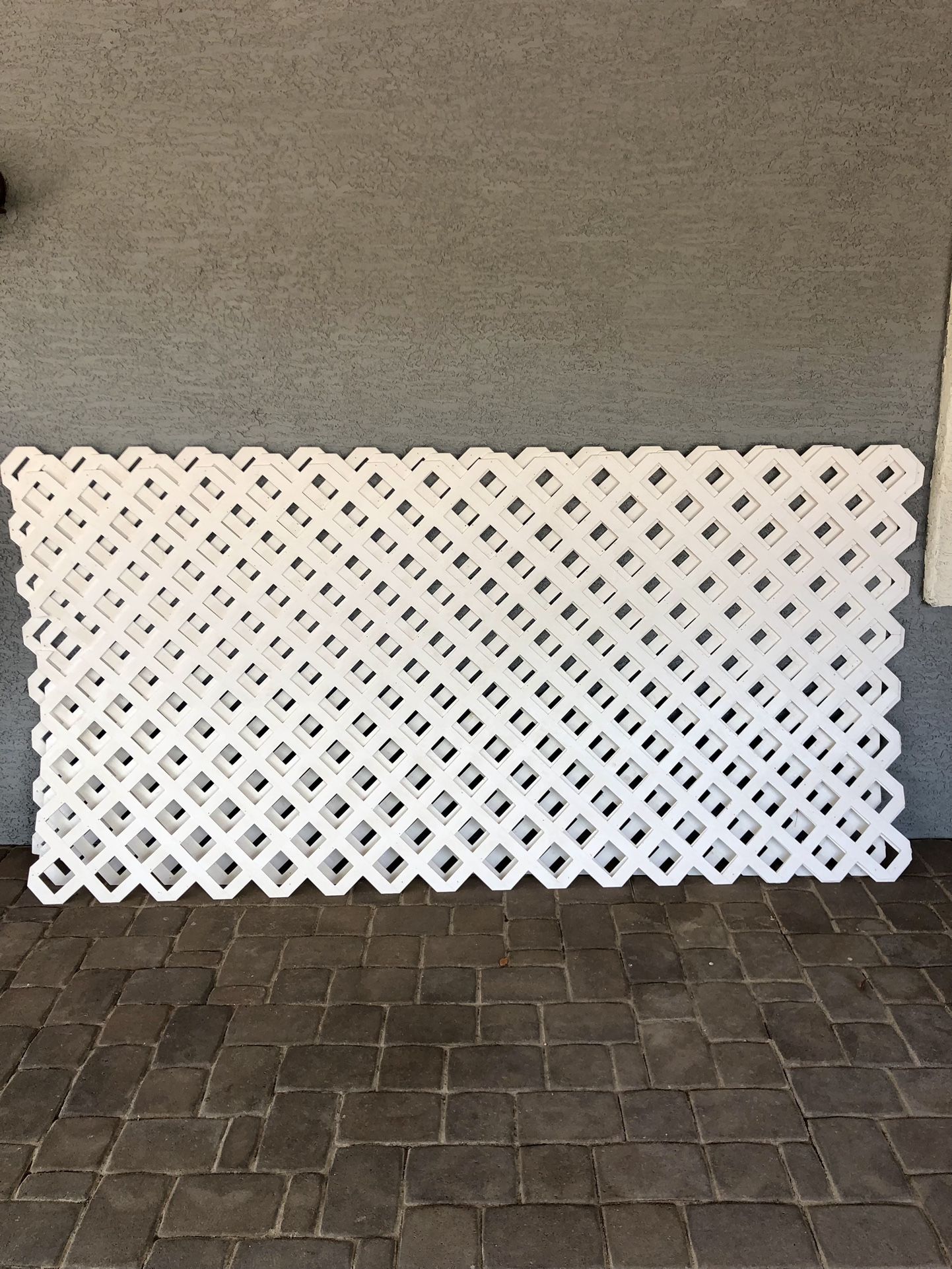White Vinyl Lattice Panels 3 Pieces