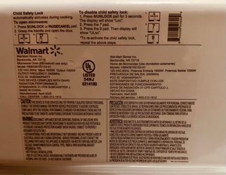 1.1cu ft microwave silver and black