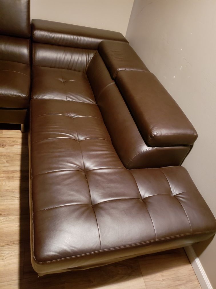 Dark Brown Sectional 2 Piece